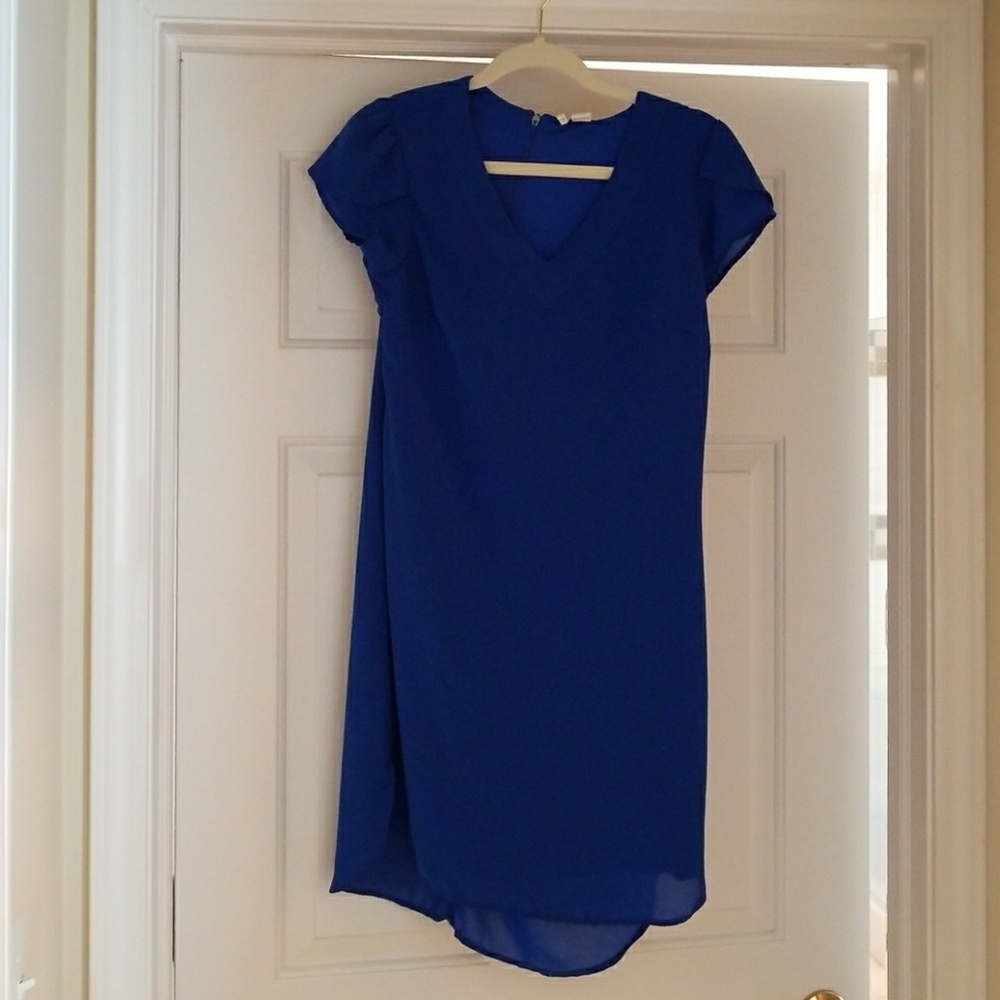 Blue slip dress